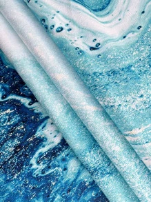 1 Stück Strandtuch mit Marmor Muster, moderner abstrakter Grafik, absorbiert Wasser, Reise Strandtuch für Outdoor