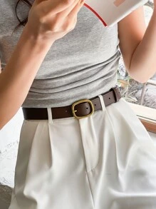 DAZY Ceinture Décontractée À Boucle Rectangulaire