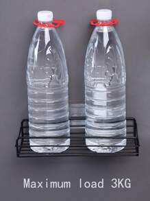 1pc Stainless Steel Bathroom Storage Rack, Minimalist White Hanging Storage Holder For Bathroom - White - View 7