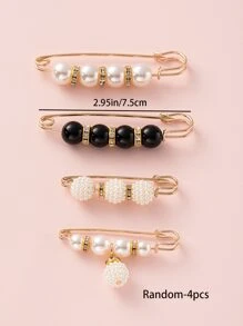 4 cái giả ngọc trai trang trí nội thất ngẫu nhiên thắt lưng điều chỉnh khóa - Nhiều màu - Xem 8