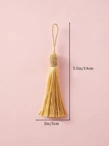 10pcs Plain DIY Sewing Tassel, Gold Polyester Decorative Fringe , Garment Decoration, Clothes Accessory, For DIY - Gold - View 5