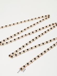 1 pieza Accesorio de joya DIY minimalista con cadena - Amarillo Oro - Ver 2