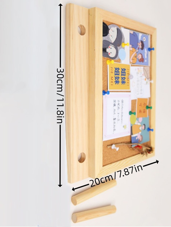 1pc Wooden Message Board, Simple Portable Writing Board For Office