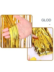 派对背景金属箔流苏闪亮窗帘成人生日派对婚礼装饰送礼用品