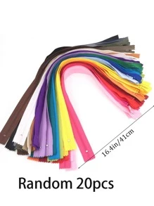 10/20 Chiếc Dây Kéo Nylon Màu Sắc Ngẫu Nhiên, Dây Kéo Đầu Mở, Phụ Kiện Quần Áo - Nhiều màu - Xem 4