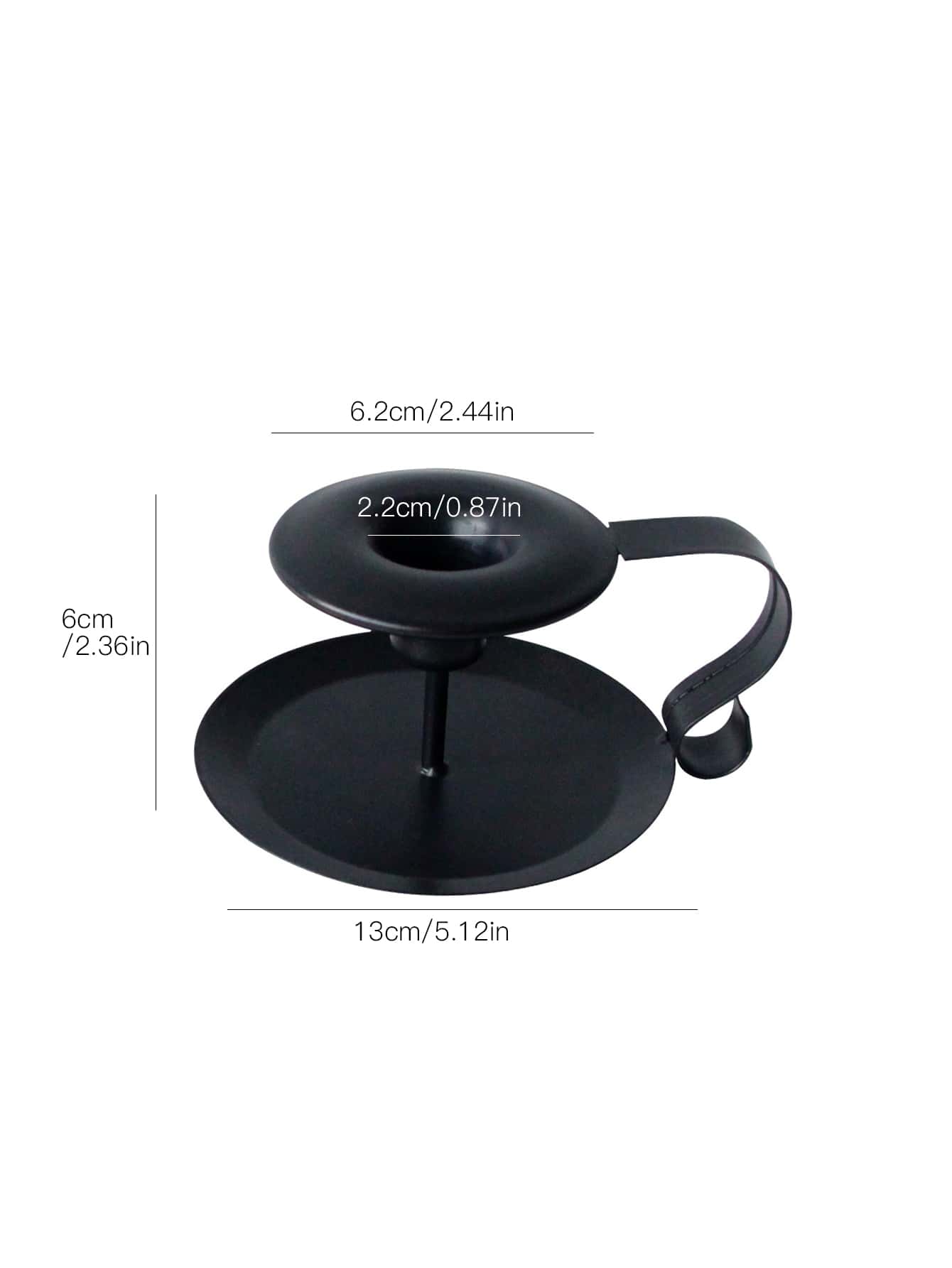 1pc Iron Candle Holder, European Style Minimalist Candle Stand For Home - Black - View 2