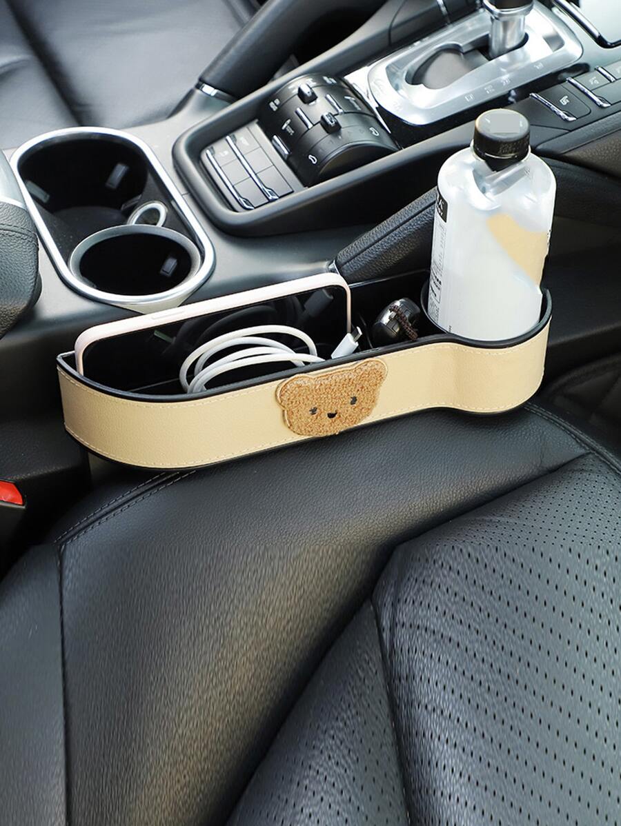 1入組小熊圖案汽車縫隙收納盒 - 彩色 - 查看 1