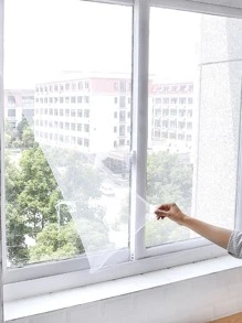 WHICHLIFE 1pc Anti-mosquito Window Screen, White Self Adhesive Window Net For Household - White - View 1