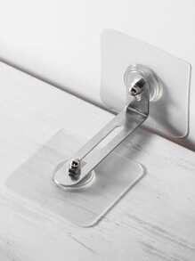 1pc Stainless Steel Furniture Fixing Holder, Wardrobe Fixing Tool For Home - Clear - View 4