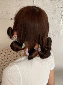 DAZY Self-Adhesive Plastic Hair Rollers - 8pcs Set - Multicolor - View 1