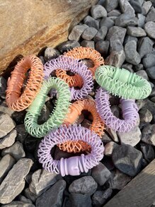 DAZY Self-Adhesive Plastic Hair Rollers - 8pcs Set - Multicolor - View 3