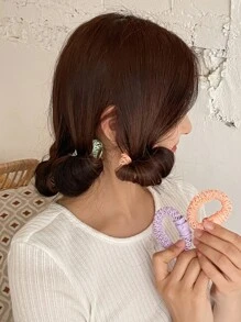 DAZY Self-Adhesive Plastic Hair Rollers - 8pcs Set - Multicolor - View 5