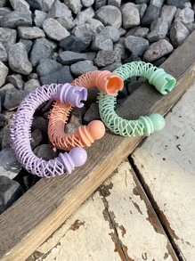 DAZY Self-Adhesive Plastic Hair Rollers - 8pcs Set - Multicolor - View 8