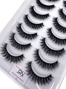 10 Pairs Natural Look Crisscross Thick & Curly Faux Mink Eyelashes, Soft False Eyelashes Extension Makeup Tools - 黑色 - 查看 9