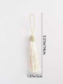 10入組流蘇DIY縫紉配件 - 白色 - 查看 5