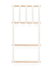 1 PC Giá treo tường bằng gỗ, Giá đỡ lưu trữ không đục lỗ cho gia đình - trắng - Xem 3