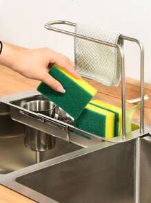 1 pieza Rejilla de drenaje del fregadero de acero inoxidable - Plateado - Ver 2