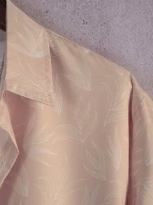 Manfinity Homme Men Leaf Print Shirt Without Tee - Khaki - View 4