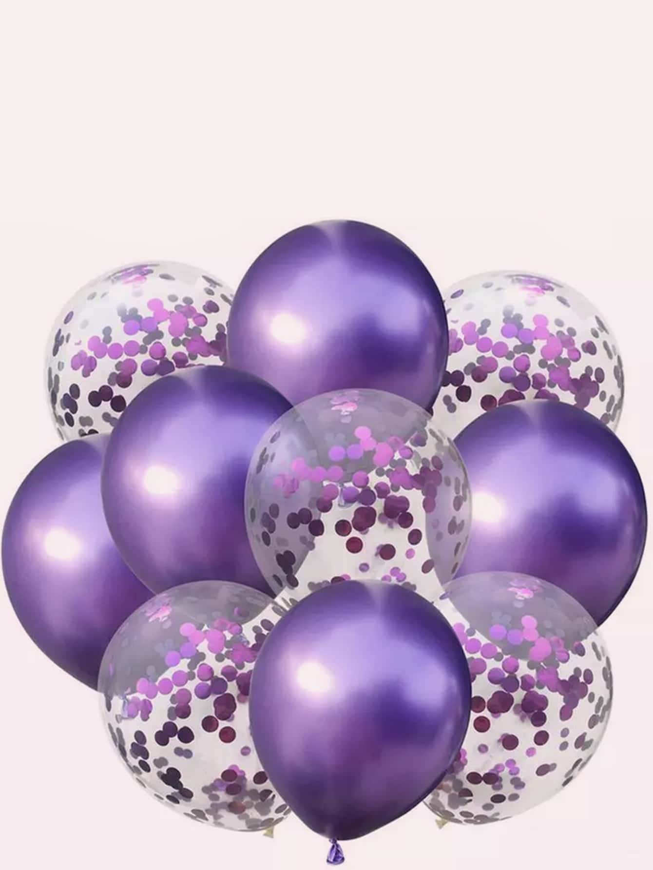 10 quả bóng bay trang trí tiệc, Giáng sinh - Màu tím - Xem 1