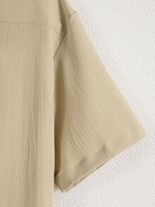 Manfinity Men Solid Button Up Shirt - Khaki - View 3