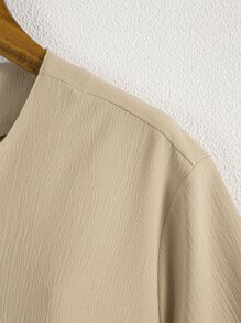 Manfinity Men Solid Button Up Shirt - Khaki - View 4