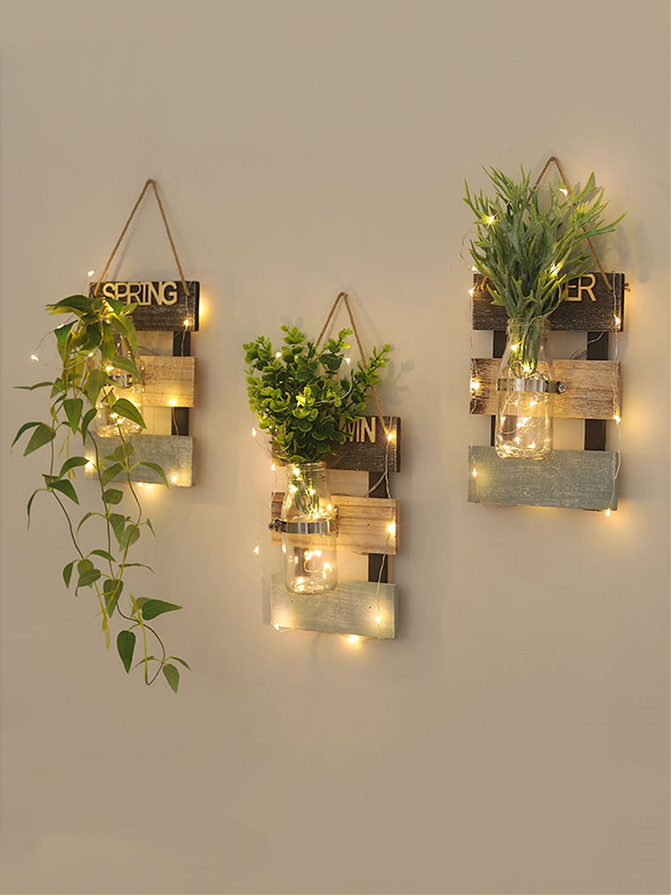 1 pieza Maceta con diseño geométrico montada en la pared, decoración del hogar, jarrón de flores, centro de mesa, decoración de mesa - Multicolor - Ver 1