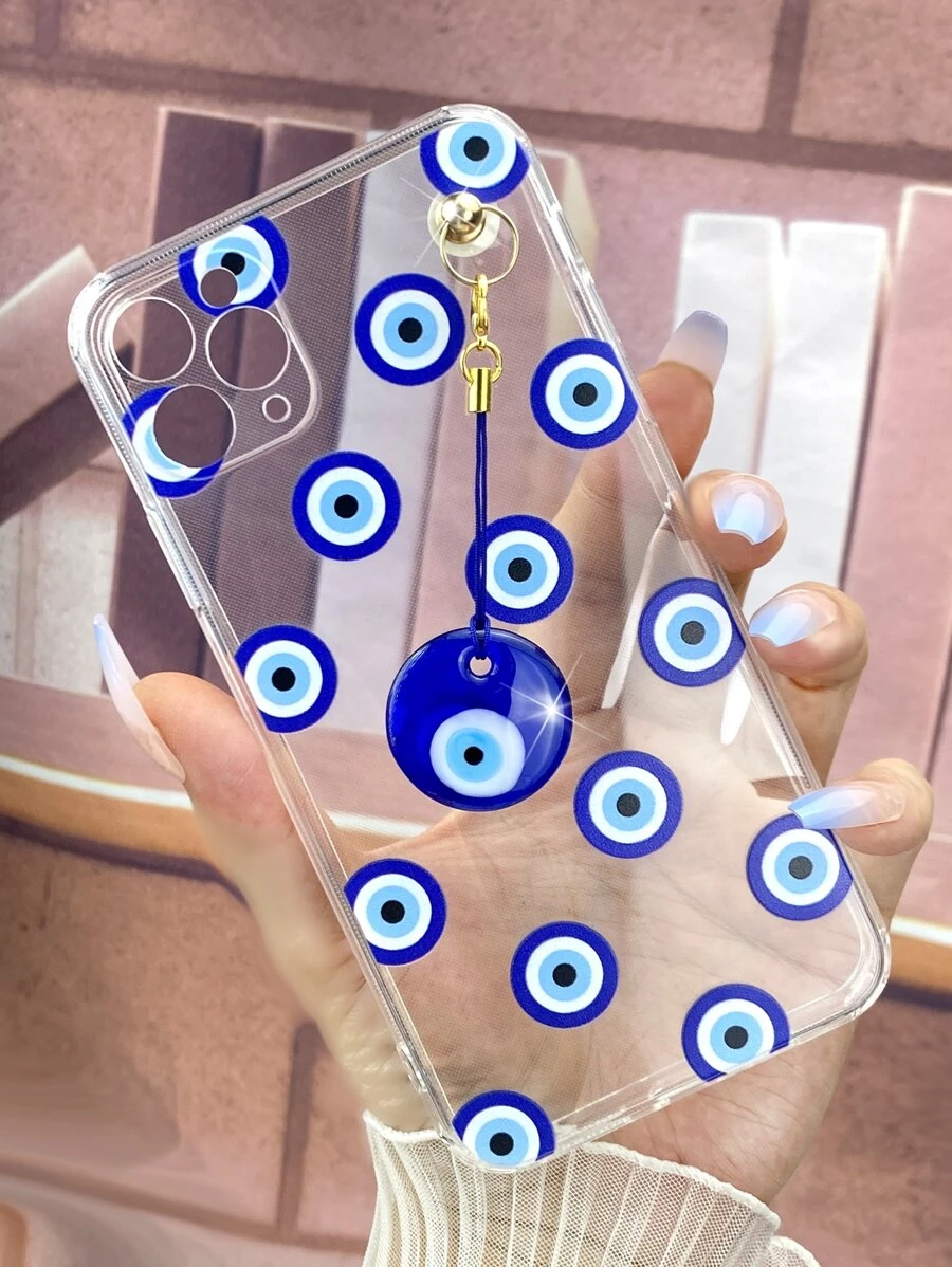 Vỏ điện thoại Evil Eye có mặt dây chuyền - Nhiều màu - Xem 1