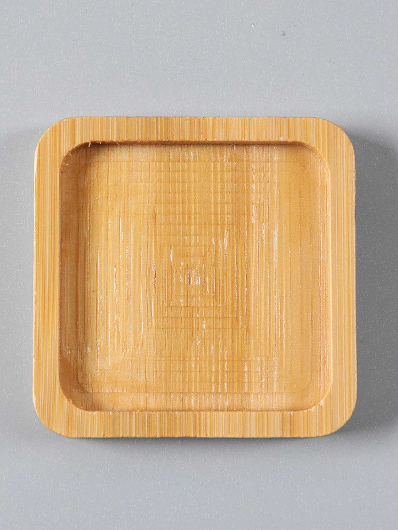 1入組竹製杯墊廚房用簡易方桌墊 - 杏色 - 查看 1