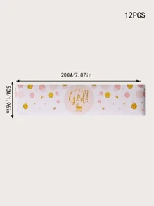 12pcs Baby Shower Party Cup Sticker - Multicolor - View 3