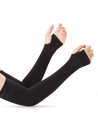 1 par de mangas protectoras UV para mujeres de seda de hielo con función repelente de mosquitos para fiestas, ideal para Halloween