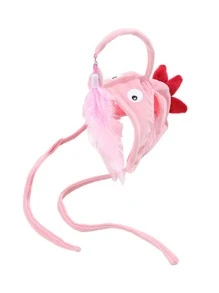 1pc Eyeball Decor Cat Headwear For Cat For Play - Baby Pink - View 2