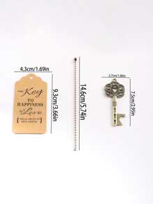 1/3/5 Cái Dụng Cụ Mở Nắp Chai Bằng Thép Không Gỉ Có Thẻ, Dụng Cụ Mở Rượu Hình Chìa Khóa Hiện Đại Cho Gia Đình, Quán Bar - Màu Xám nhạt - Xem 2