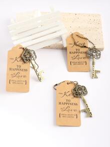 1/3/5 Cái Dụng Cụ Mở Nắp Chai Bằng Thép Không Gỉ Có Thẻ, Dụng Cụ Mở Rượu Hình Chìa Khóa Hiện Đại Cho Gia Đình, Quán Bar - Màu Xám nhạt - Xem 3