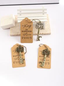 1/3/5 Cái Dụng Cụ Mở Nắp Chai Bằng Thép Không Gỉ Có Thẻ, Dụng Cụ Mở Rượu Hình Chìa Khóa Hiện Đại Cho Gia Đình, Quán Bar - Màu Xám nhạt - Xem 4