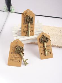 1/3/5 Cái Dụng Cụ Mở Nắp Chai Bằng Thép Không Gỉ Có Thẻ, Dụng Cụ Mở Rượu Hình Chìa Khóa Hiện Đại Cho Gia Đình, Quán Bar - Màu Xám nhạt - Xem 6