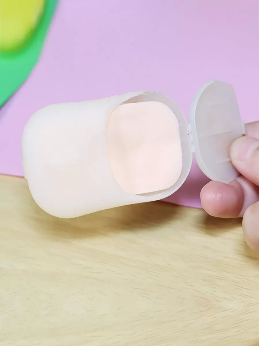 1 pieza caja de jabón simple, Mini caja de jabón portátil de plástico simple para viajes, al aire libre - Multicolor - Ver 1