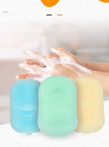 1 pieza caja de jabón simple, Mini caja de jabón portátil de plástico simple para viajes, al aire libre - Multicolor - Ver 3