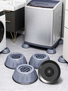 4pcs Plastic Washing Machine Foot Pad, Table Leg Pad For Home - Grey - View 1