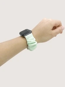 Correa reloj coletero unicolor compatible con Apple Watch - Verde - Ver 3
