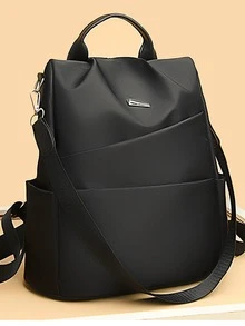 Metal Decor Functional Backpack With Adjustable Strap,Y2k, Work Bag, Backpack For School, Bags For Traveling - Black - View 5