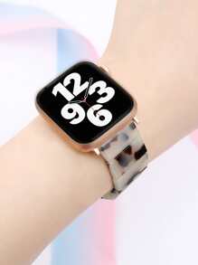Elegancki pasek z żywicy o fakturze marmuru, kompatybilny z zegarkiem Apple Watch, doskonały towarzysz podróży i prezent na Walentynki, regulowany, kompatybilny z modelami Ultra, SE i Series 1-10, trwały i wygodny