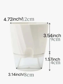 1 pieza maceta de plántulas de plantas de PP, maceta transparente modernista para plántulas - Blanco - Ver 2
