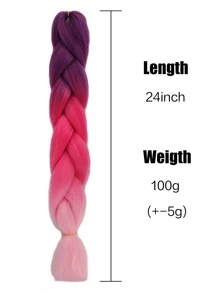 Bím tóc tổng hợp dài ombre - Nhiều màu - Xem 3