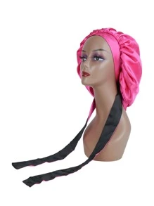 1pc Wig Sleeping Cap - Black - View 8