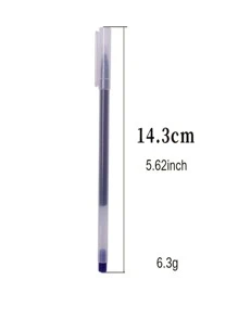 Bộ 100 Bút Gel Màu Trơn, Bút Gel Mực Đen Đa Năng Đơn Giản Cho Văn Phòng, Trường Học - màu đen - Xem 2