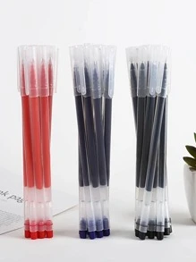 Bộ 100 Bút Gel Màu Trơn, Bút Gel Mực Đen Đa Năng Đơn Giản Cho Văn Phòng, Trường Học - màu đen - Xem 4