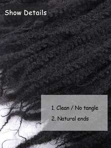 Phần mở rộng tóc tổng hợp xoăn trung bình Marley Crochet - màu đen - Xem 3