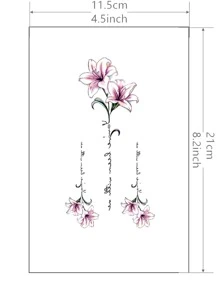 Etiqueta engomada del tatuaje, 1 hoja de tatuajes temporales con estampado de flores para mujeres, pegatinas de tatuaje para adultos, flor de tatuaje realista, para mujeres y niñas,tatuajes maquina para tatuar tatuajes falsos - Multicolor - Ver 3