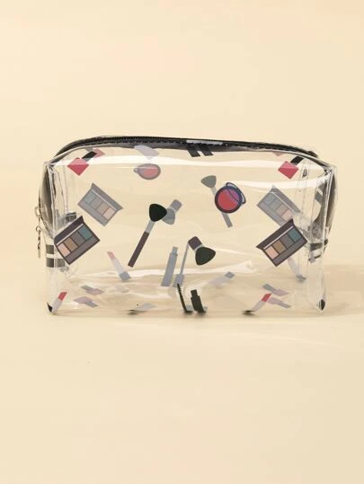 1 pieza Bolsa de maquillaje octagonal para damas con patrón de cosméticos, bolsa de maquillaje, estuche de maquillaje, bolsa de cuidado de la piel, bolsa de aseo, cubos de embalaje, artículos esenciales para viajes, artículos esenciales para cruceros, artículos esenciales para dormitorios, regalos para damas de honor, regalos para mamá, regalos de cumpleaños, regalos para amigos y maestros, decoración del hogar, organizador de baño, sala de estar, dormitorio, baño, organizador de joyas, regalos para mujeres, regalos de Navidad, ideas de regalo para mujeres