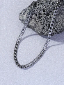 1 Miếng Nam Phong cách Công sở Dạng hình tròn Vòng cổ dây  , Chế tạo Của Mạ vàng Thau - Màu Đen Súng - Xem 2